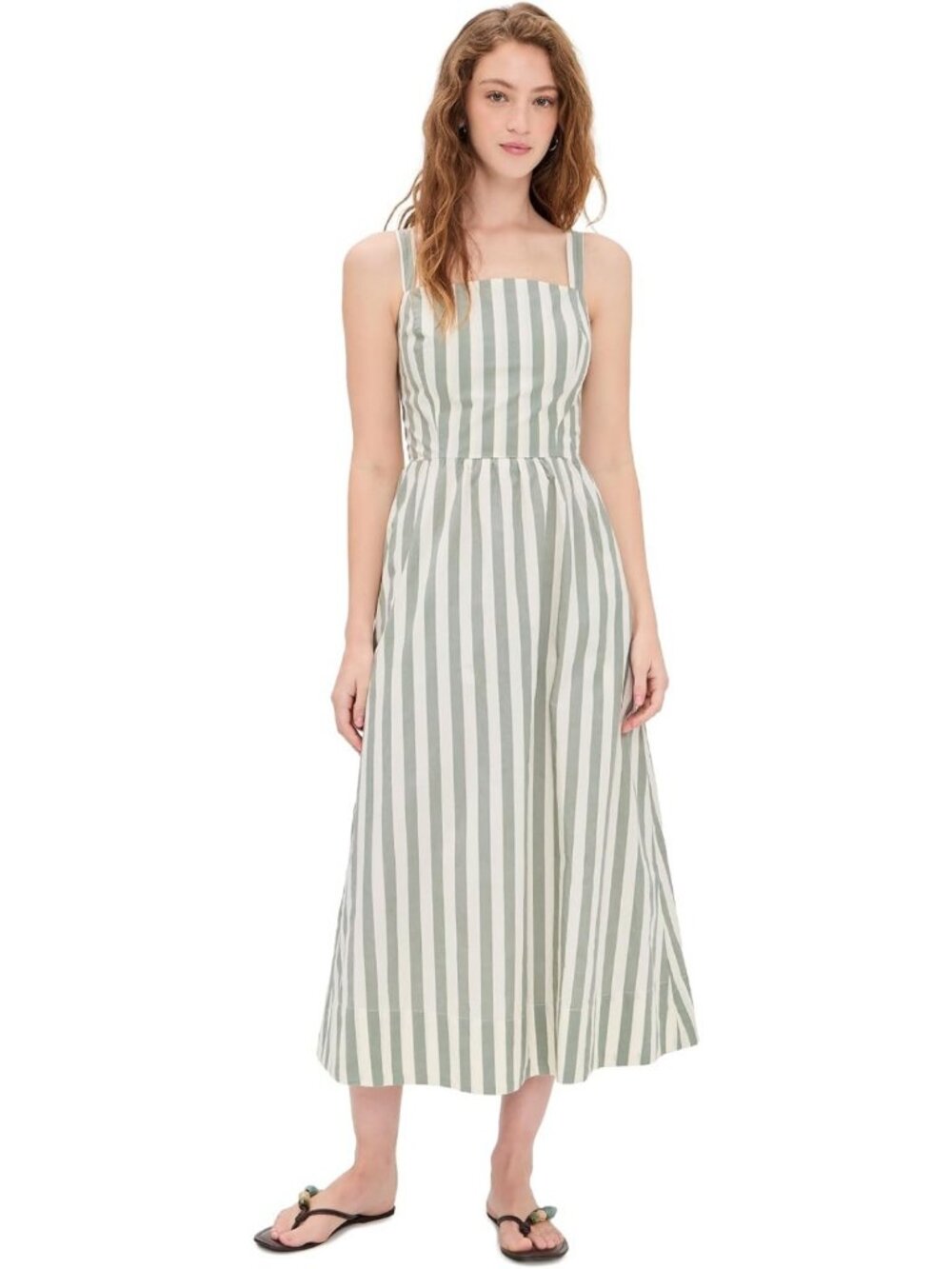Chic Women's Demi Poplin Midi Dress - Lightweight, Stylish, Perfect for Any